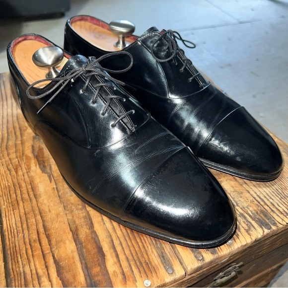 VNTG Florsheim Royal Imperial Cap-Toe Oxfords 94325  Black Sz. 10D main image 11